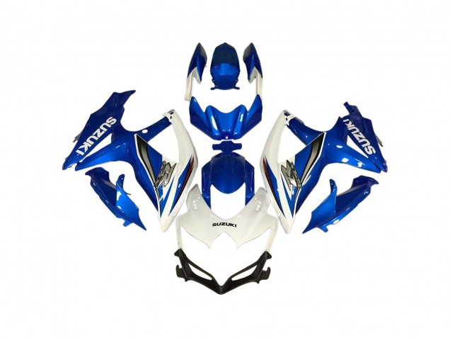 Carenados Moto Suzuki GSXR 600 / GSXR 750 2006-2007 - Blanco Azul Asequibles