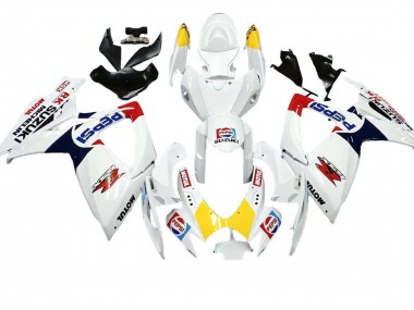 Carenados Moto Suzuki GSXR 600 / GSXR 750 2006-2007 - Blanco Rojo Amarillo Motul Asequibles