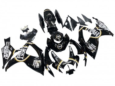 Carenados Moto Suzuki GSXR 600 / GSXR 750 2006-2007 - Negro Brillante Blanco Motul Lucky Strike Asequibles