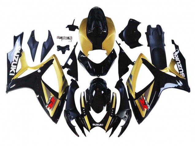 Carenados Moto Suzuki GSXR 600 / GSXR 750 2006-2007 - Oro Negro Brillante Rojo Asequibles