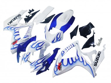 Carenados Moto Suzuki GSXR 600 / GSXR 750 2006-2007 - Blanco Azul Llama Asequibles