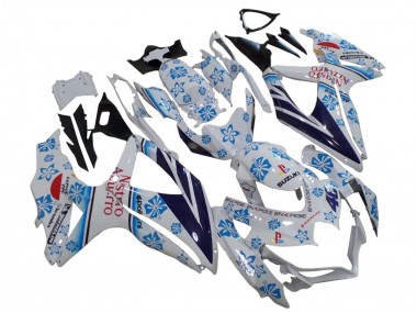 Carenados Moto Suzuki GSXR 600 / GSXR 750 2006-2007 - Blanco Azul Negro Rojo Nastro Azzurro Asequibles