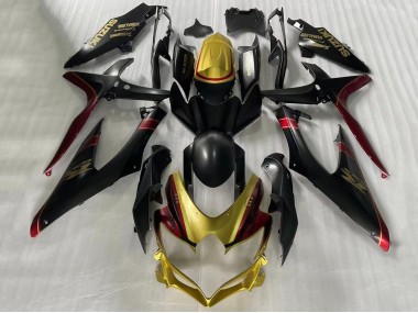 Carenados Moto Suzuki GSXR 600 / GSXR 750 2006-2007 - Oro Negro Mate Rojo Asequibles