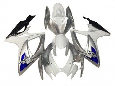 Carenados Moto Suzuki GSXR 600 / GSXR 750 2006-2007 - Blanco Plata Azul Negro Asequibles