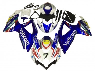 Carenados Moto Suzuki GSXR 600 / GSXR 750 2006-2007 - Blanco Azul Amarillo Rojo Voltcom Asequibles