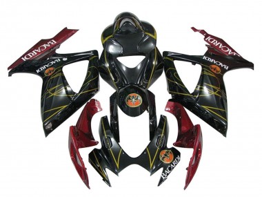 Carenados Moto Suzuki GSXR 600 / GSXR 750 2006-2007 - Negro Brillante Rojo Oro Asequibles