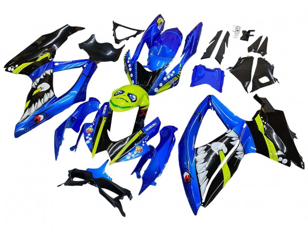 Carenados Moto Suzuki GSXR 600 / GSXR 750 2008-2010 - Azul Fluorescent Verde Tiburón Asequibles