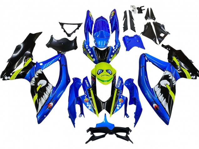 Carenados Moto Suzuki GSXR 600 / GSXR 750 2008-2010 - Azul Fluorescent Verde Tiburón Asequibles