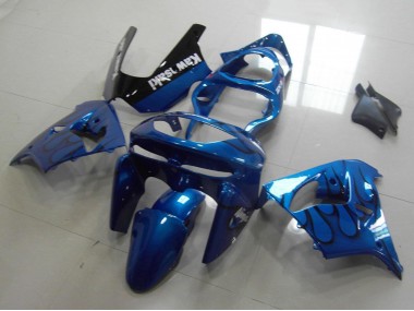 Carenados Moto Kawasaki ZX9R 1998-1999 - Azul Negro Llama Asequibles