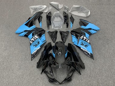 Carenados Moto Suzuki GSXR 600 / GSXR 750 2011-2024 - Negro Brillante Azul Claro Asequibles