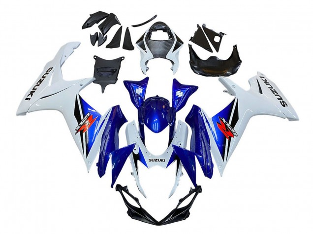 Carenado Moto Suzuki GSXR 600 / GSXR 750 2011-2024 - Blanco Azul Rojo Asequibles