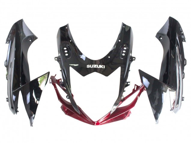 Carenado Moto Suzuki GSXR 600 / GSXR 750 2011-2024 - Rojo Negro Brillante Asequibles