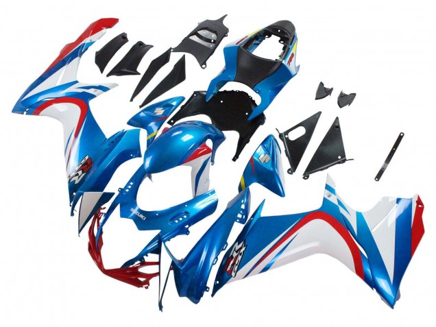 Carenados Moto Suzuki GSXR 600 / GSXR 750 2011-2024 - Azul Blanco Rojo Asequibles