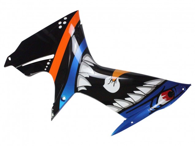 Carenados Moto Suzuki GSXR 600 / GSXR 750 2011-2024 - Azul Claro Naranja Negro Blanco Tiburón 46 Asequibles
