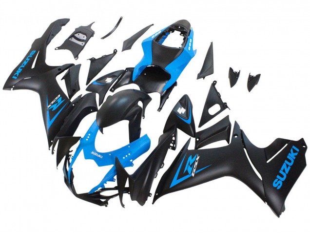 Carenado Moto Suzuki GSXR 600 / GSXR 750 2011-2024 - Azul Negro Mate Asequibles