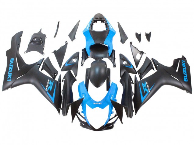 Carenado Moto Suzuki GSXR 600 / GSXR 750 2011-2024 - Azul Negro Mate Asequibles