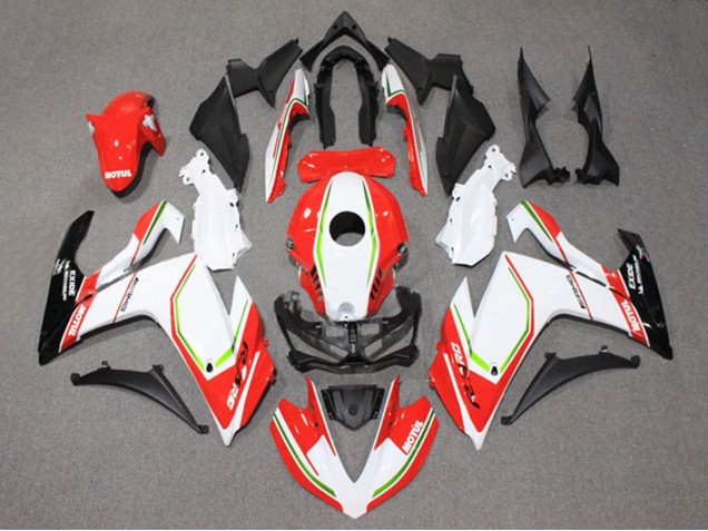 Carenados Moto Yamaha YZF R3/R25 2015-2018 - Blanco Rojo Verde Negro Motul Asequibles