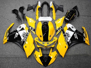 Carenados Moto Yamaha YZF R3/R25 2015-2018 - Amarillo Blanco Negro Asequibles