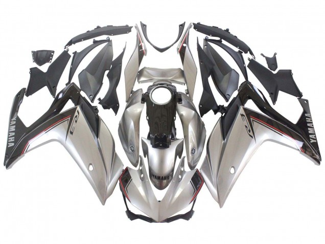 Carenados Moto Yamaha YZF R3/R25 2015-2018 - Plata Negro Asequibles