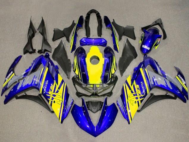 Carenado Moto Yamaha YZF R3/R25 2015-2018 - Amarillo Azul Negro Monstruo Asequibles