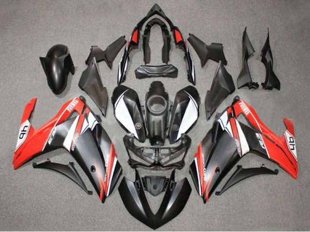 Carenados Moto Yamaha YZF R3/R25 2015-2018 - Blanco Rojo Negro Mate 46 Asequibles