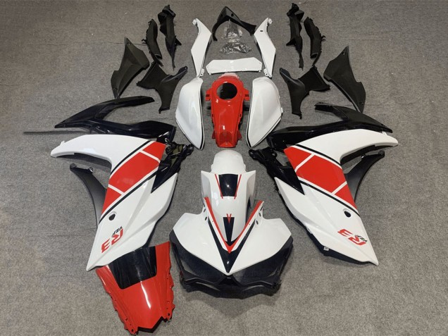 Carenado Moto Yamaha YZF R3/R25 2015-2018 - Blanco Rojo Negro Asequibles
