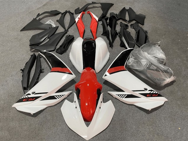 Kits Carenado Moto Yamaha YZF R3/R25 2015-2018 - Blanco Rojo Negro Asequibles
