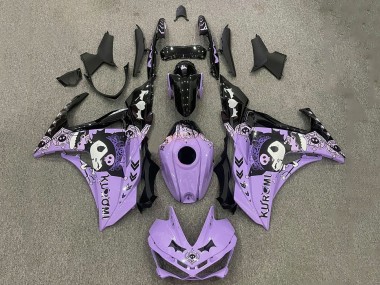 Carenados Moto Yamaha YZF R3/R25 2015-2018 - Púrpura Blanco Negro Asequibles