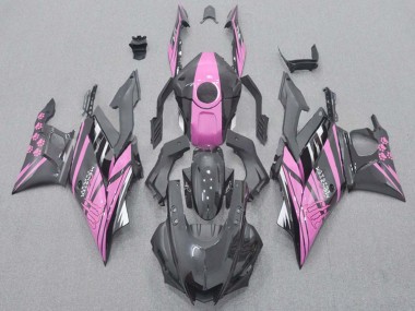 Carenados Moto Yamaha YZF R3/R25 2015-2018 - Rosa Negro Brillante Asequibles