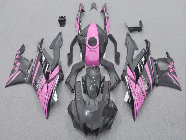 Carenados Moto Yamaha YZF R3/R25 2015-2018 - Rosa Negro Brillante Asequibles