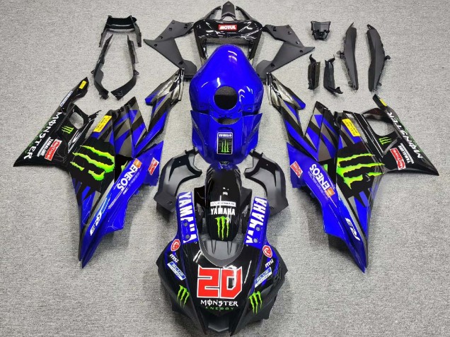 Carenados Moto Yamaha YZF R3/R25 2019-2021 - Azul Negro Brillante Verde ENEOS Monstruo 20 Asequibles