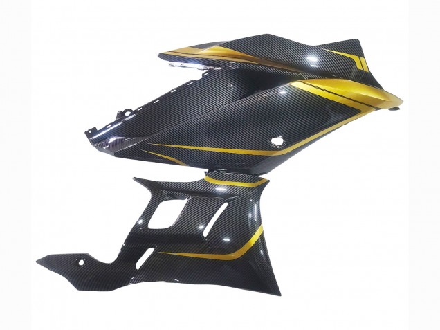 Carenados Moto Yamaha YZF R3/R25 2019-2021 - Oro Negro FibraCarbono Asequibles