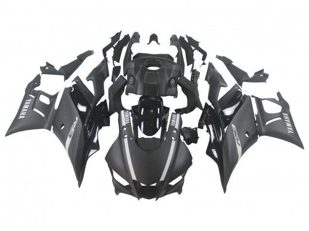 Carenados Moto Yamaha YZF R3/R25 2019-2021 - Negro Mate Plata Asequibles