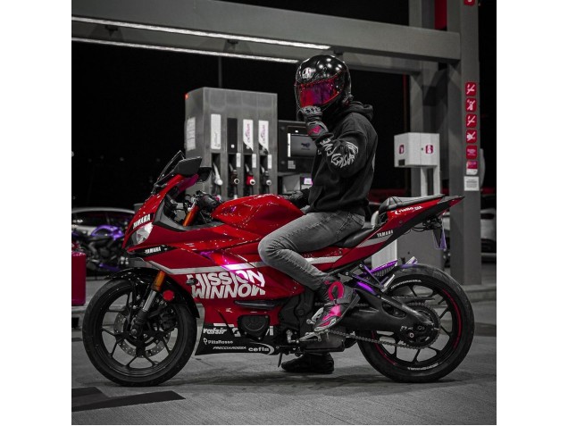 Carenados Moto Yamaha YZF R3/R25 2019-2021 - Rojo Oscuro Blanco Plata Negro Valsir Asequibles