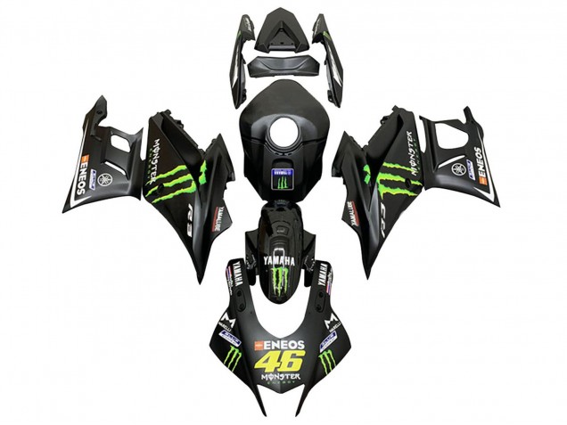 Carenados Moto Yamaha YZF R3/R25 2019-2021 - Negro Verde ENEOS Monstruo 46 Asequibles