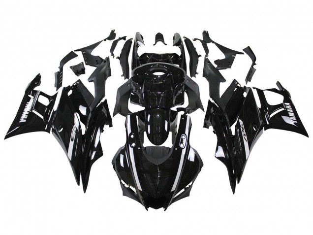 Carenados Moto Yamaha YZF R3/R25 2019-2021 - Negro Brillante Blanco Asequibles