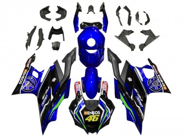 Carenados Moto Yamaha YZF R3/R25 2019-2021 - Azul Blanco Verde Negro ENEOS 46 Asequibles