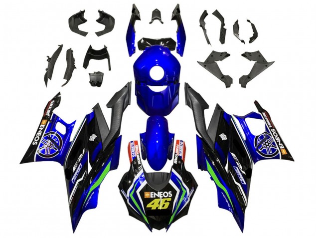 Carenados Moto Yamaha YZF R3/R25 2019-2021 - Azul Blanco Verde Negro ENEOS 46 Asequibles