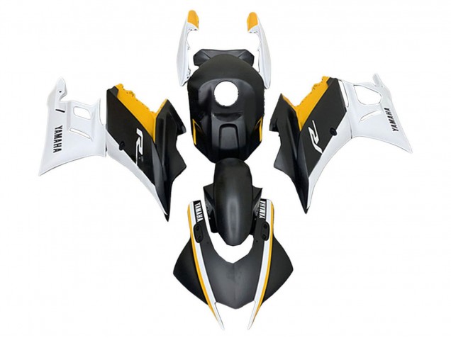 Carenados Moto Yamaha YZF R3/R25 2019-2021 - Blanco Amarillo Negro Mate Asequibles