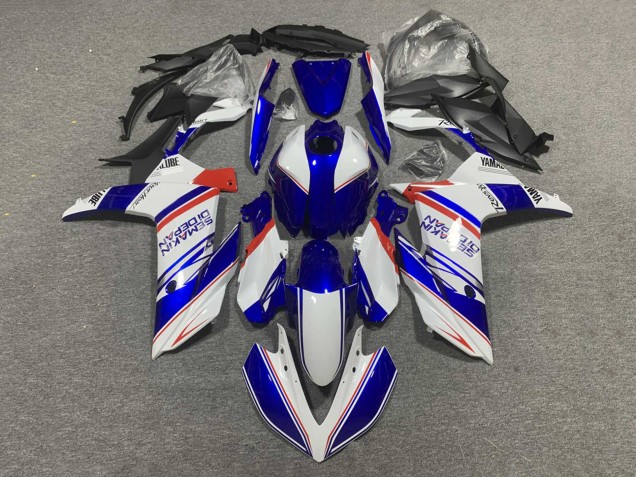 Carenados Moto Yamaha YZF R3/R25 2019-2021 - Blanco Azul Rojo Semakin Didepan Asequibles