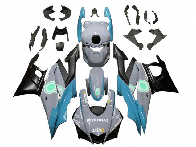 Carenados Moto Yamaha YZF R3/R25 2019-2021 - Nardo Gris Azul Negro Petronas Asequibles
