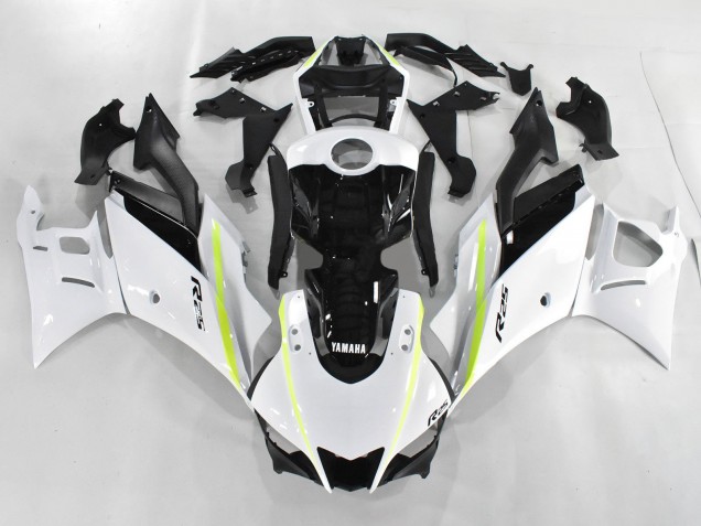 Carenados Moto Yamaha YZF R3/R25 2019-2021 - Blanco Verde Negro Asequibles