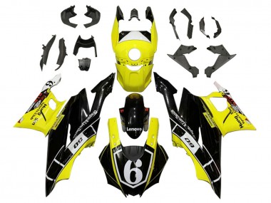 Carenados Moto Yamaha YZF R3/R25 2019-2021 - Amarillo Blanco Negro Brillante Lenovo 6 Asequibles