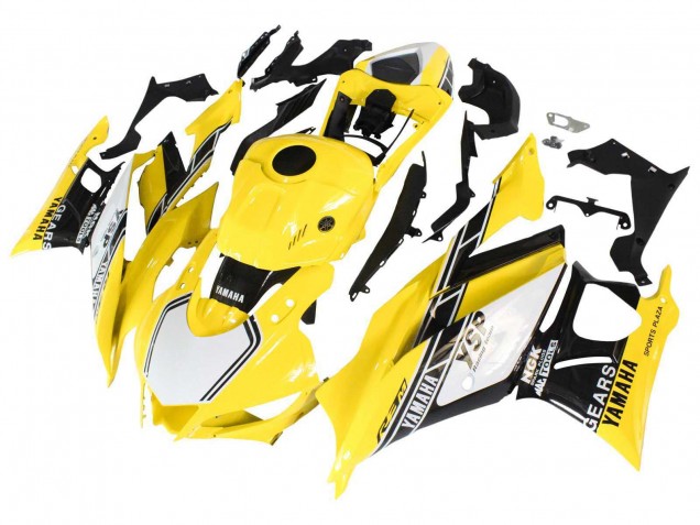 Carenados Moto Yamaha YZF R3/R25 2019-2021 - Amarillo Blanco Negro Raya Asequibles