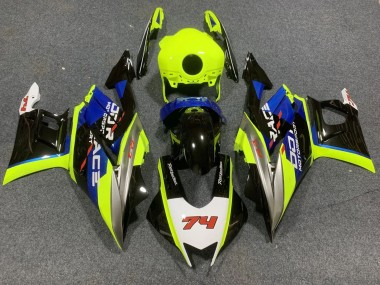 Carenados Moto Yamaha YZF R3/R25 2022-2024 - Neon Verde Azul Negro Brillante 74 Asequibles