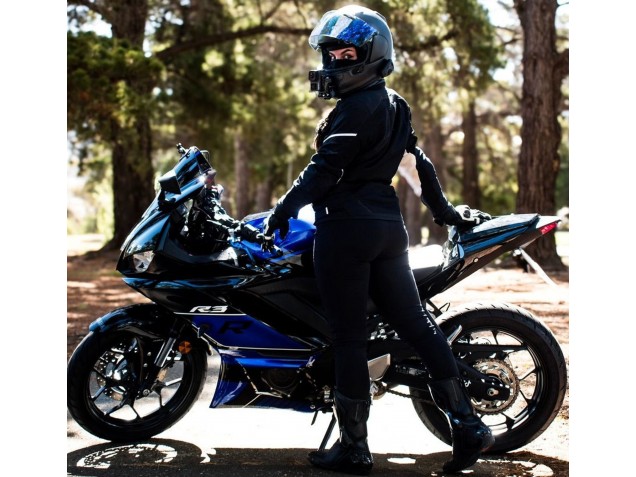 Carenados Moto Yamaha YZF R3/R25 2022-2024 - Azul Negro Brillante Asequibles