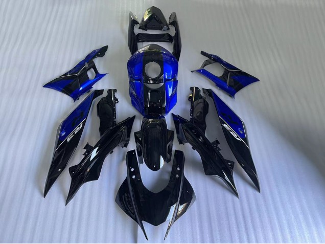 Carenados Moto Yamaha YZF R3/R25 2022-2024 - Azul Negro Brillante Asequibles