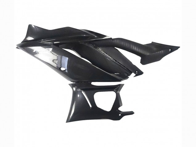 Carenados Moto Yamaha YZF R3/R25 2022-2024 - Negro FibraCarbono Estilo Plata Azul Asequibles