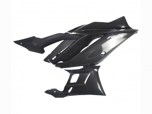 Carenados Moto Yamaha YZF R3/R25 2022-2024 - Negro FibraCarbono Estilo Plata Azul Asequibles