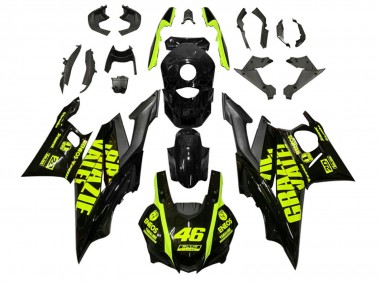 Carenados Moto Yamaha YZF R3/R25 2022-2024 - Negro Verde ENEOS 46 Asequibles